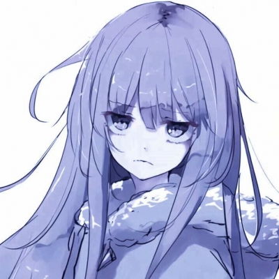  唯美忧郁蓝色系女生头像,动漫女生头像唯美
