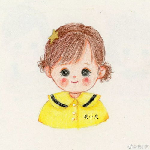  彩铅作品萌娃头像来一组