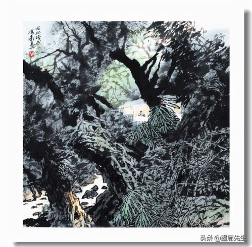 精选彩墨山水画欣赏