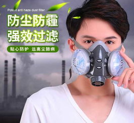  防毒口罩防尘面具面罩喷漆工业粉尘打磨装修农药化工电焊灰烟面罩