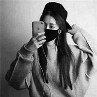  女生霸气头像戴帽子口罩黑白微信头像图片大全