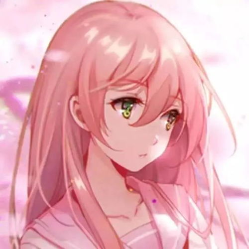  动漫女头粉色系软萌少女头像