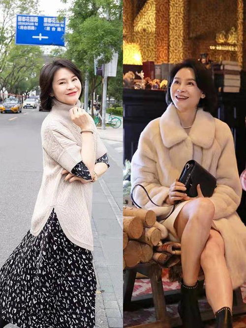  时髦的5060岁女人,秋冬一定要有羊绒背心散发精致女人味