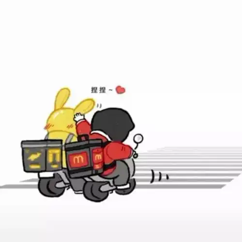  超可爱的美团兔子耳朵表情包,谈恋爱吗我送外卖养你呀