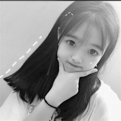qq萌萌哒女生头像黑白
