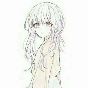  长发女生动漫头像