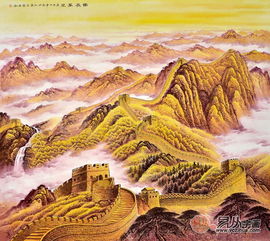  千里江山一幅画,万里长城定乾坤万里长城山水画