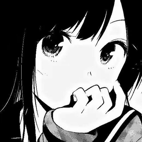  精选优质黑白动漫女生头像23