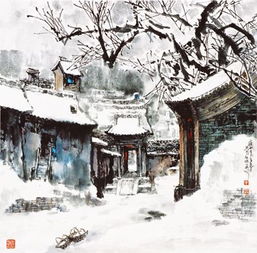 山水画头像微信头像雪景
