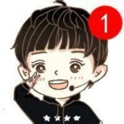  卡通男生带1强迫症微信头像
