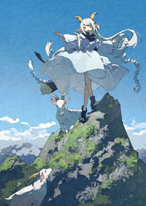  potg插画师当我开始明白画画的意义,我成为了自己整体上是水彩二分法,略微粗糙的笔刷和画面质感恰好给人一种岁月静好的感觉,用大量噪点运用像胶片一样有一种朦胧地故事感,而二分法强烈地光影和动态设计特别是头发以及自然景象又使得画面有一种生命