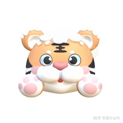  头像超可爱的立体小老虎头像
