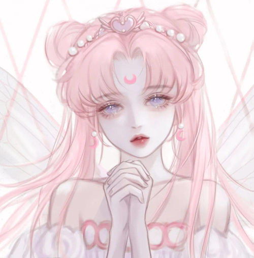  动漫女生头像超绝唯美的粉色系古风头像