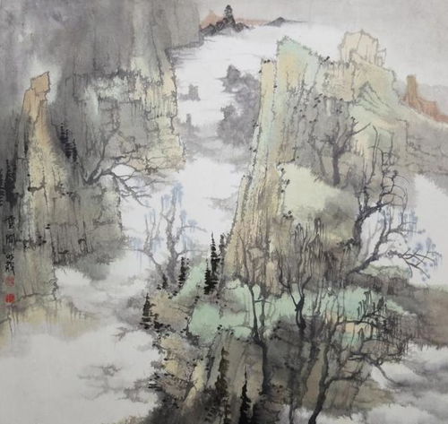  上海书画院樊明龙的山水画,有梦幻般的色彩