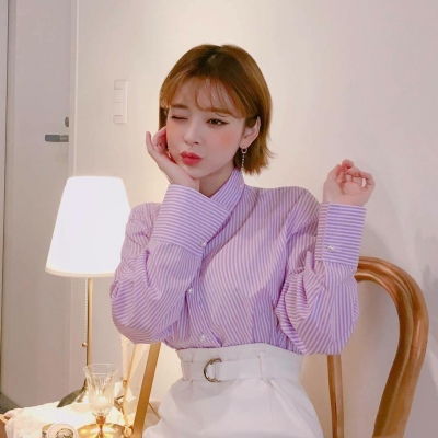 紫色系女生头像高清,优雅好看的大美女