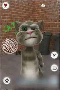  会说话的汤姆猫手机上打锣的特效动作