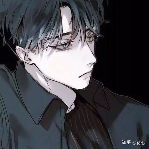 帅气男生侧脸头像动漫