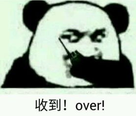  谁有熊猫呼叫,over那个表情包,要没有文字的,我想自己添加文字
