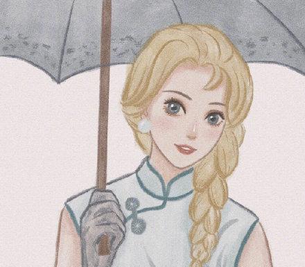  迪士尼公主穿上旗袍是什么味道爱丽儿是名媛,花木兰是俏女郎