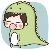  大鼻孔小恐龙情侣头像卡通超萌恐龙情侣头像