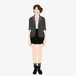  手绘矢量原创夏日职业穿搭女士人物图片素材其他格式下载动漫人物大全