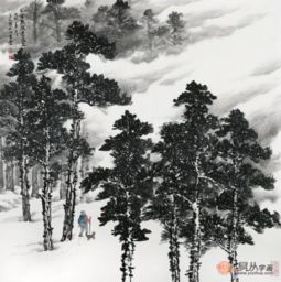  吴大恺雪景山水欣赏禅意雪世界,雪中论禅