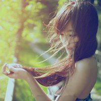  黑白长发美女背影侧面头像微信头像图片大全