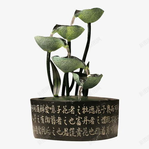  创意家居流水喷泉风水招财水景摆高清素材免抠页面网页平面电商创意素材png素材流水素材