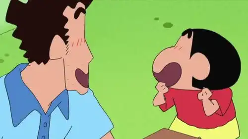  蜡笔小新真的是有什么样的爹妈就有什么样的孩子,表情简直一模一样啊