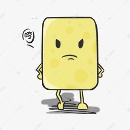  一只不开心的小黄油表情包png素材图片免费下载千库网