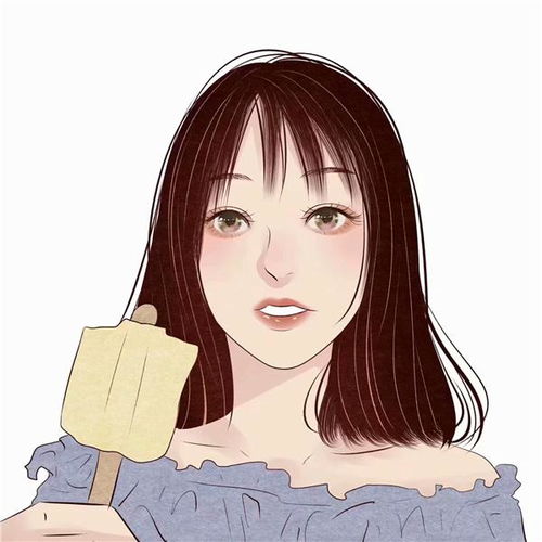  手绘头像女可爱短发侧面手绘头像女生唯美简约手绘头像女