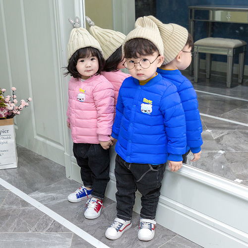  儿童外套春秋新款女童羽绒棉内胆男童轻薄保暖棉服童装棉衣06岁