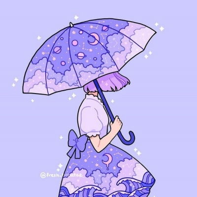  插画头像彩色背影手绘可爱清新女生头像我要个性网