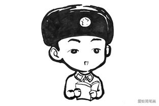  四张雷锋头像简笔画图片
