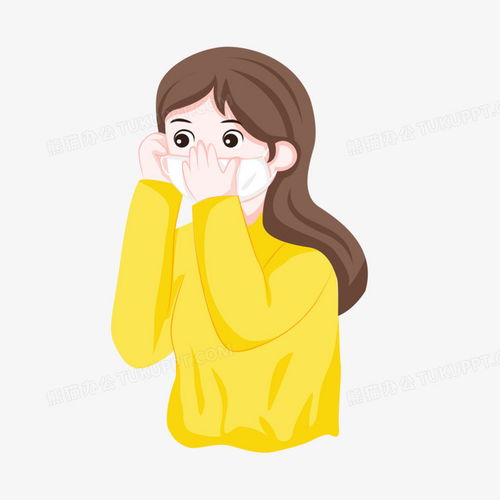  防疫情之手绘卡通戴口罩的女孩子png图片素材免费下载psd格式45004500像素熊猫办公