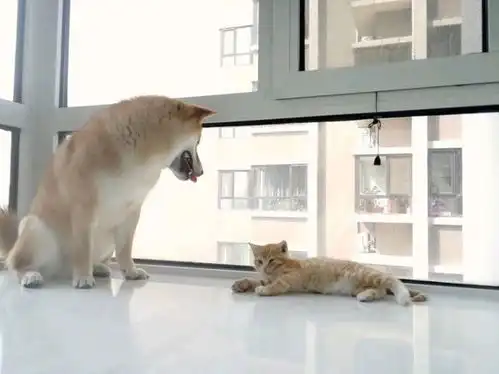  家里新来一只小猫,柴犬天天以大欺小,它都想跳楼了