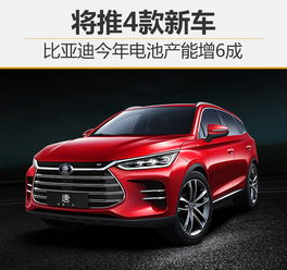  比亚迪今年电池产能增6成将推4款新车