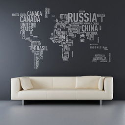 字母组合成的世界地图