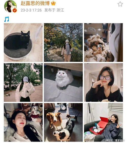  赵露思晒九宫格美照,香肩半露笑容超甜,带水杯散步化身养生女孩
