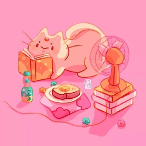  没有哪个女生能顶得住这一组猫猫插画漂亮