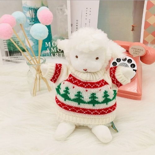  美国小羊bunnies绵羊公仔抖音同款生日礼物女孩网红娃娃毛绒玩具