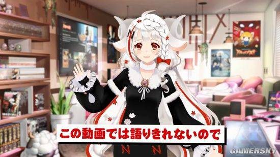  网飞公布动画频道官方vtuber白发赤瞳兽耳娘n子mei黑野