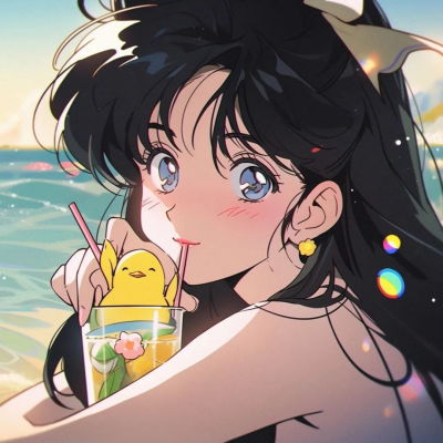 清纯温柔甜美女头像动漫