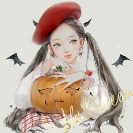  二次元手绘唯美插画女生头像,手绘美女非常的清晰的