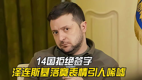  14国拒绝签字,泽连斯基落寞表情引人唏嘘